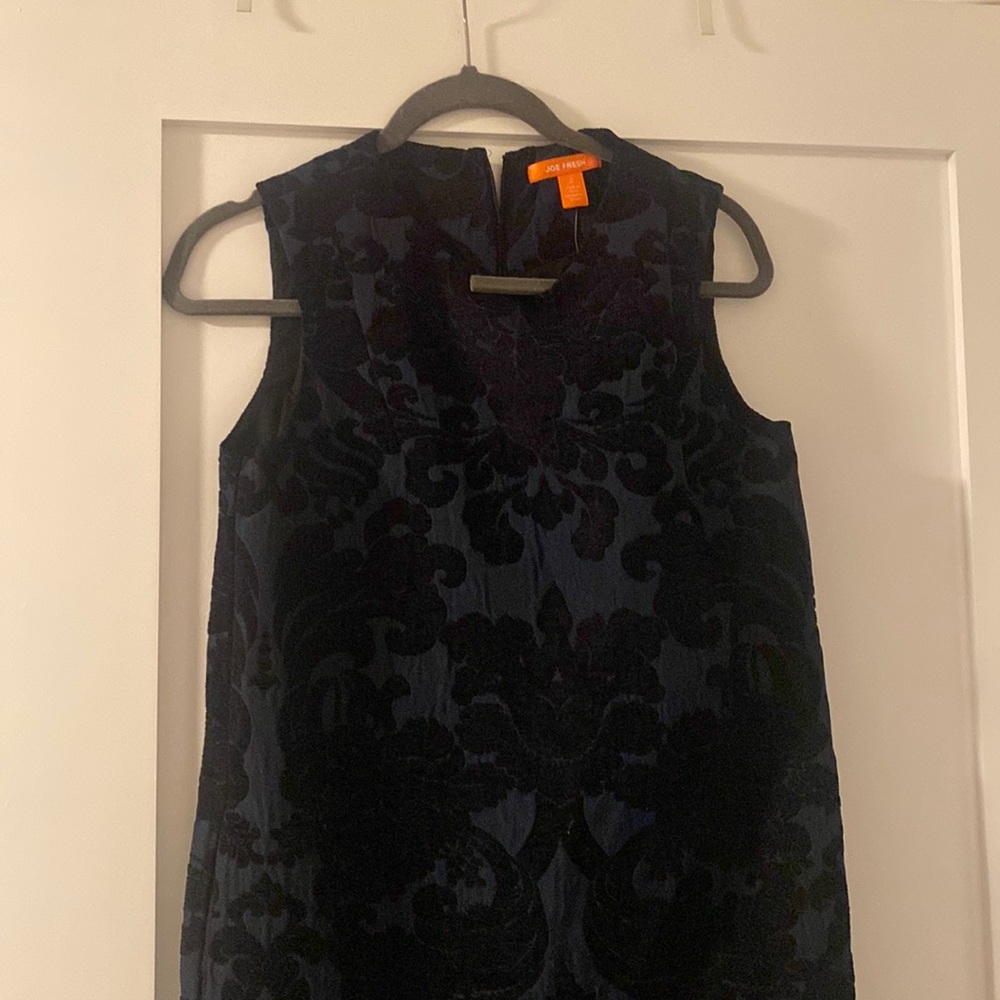 Joe Fresh Blue and Black Holiday/Work Dress